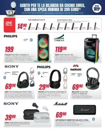 Volantino Trony Pagina 7: Trevi Party Box XF1400 €119,90, Philips Partybox Tax5000e/10 €199,00