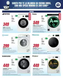 Volantino Trony Pagina 8: Haier lavatrice snella €549,00, Indesit lavatrice €299,00