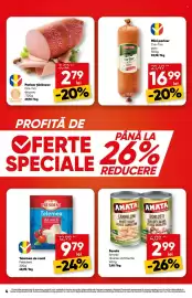 Catalog PROFI săptămâna 38 Pagină 4: Parizer țărănesc €2,79, President Telemea de vacă €9,79