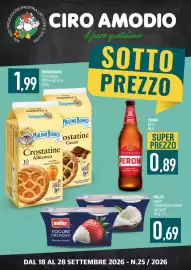 Volantino Ciro Amodio Pagina 1: Müller yogurt cremoso €0,69, Peroni birra €0,89