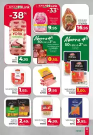 Folleto Spar La Palma Página 4: Argal lomo de extremadura €1,85, Krissia gyozas de langostino €4,99