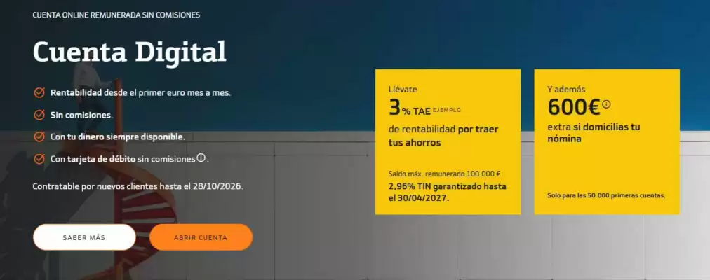 Evo Banco (válido hasta el 28-10)