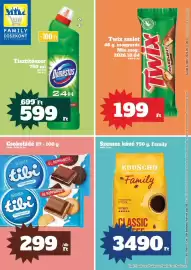 Family Diszkont akciós újság hét 38 Oldal 1: Twix €199,00, Eduscho family €3.490,00