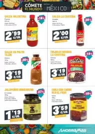 Folleto AhorraMas semana 38 Página 10: La Costeña frijoles negros enteros €3,19, Salsa valentina €2,99