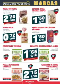 Folleto AhorraMas semana 38 Página 14: Diga-via pan de molde €0,72, Bebida de zumo sin azúcares añadidos €1,50