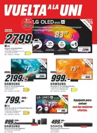 Folleto MediaMarkt Página 18: Samsung oled 77" 4k tq77s93hatxxc €2.199,00, Samsung neo qled 75" 4k tq75qn73hauxxc €999,00