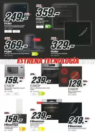 Folleto MediaMarkt Página 34: Hisense campana decorativa ch6in6bxbg €159,00, Hisense horno multifunción bi62216axe2 €239,00