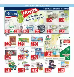 Volantino Sisa Pagina 9: Yogurt Actimel vari gusti Danone €2,99, Salame napoli Veroni €2,29
