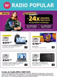 Folheto Radio Popular Página 1: Tv tcl 55c7l €749,99, Pc portátil asus m1502naq-r51clh pack €699,99