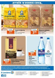 E.Leclerc gazetka Strona 2: Woda mineralna Jurajska €0,99, Makaron jajeczny Abak €1,69