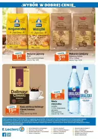 E.Leclerc gazetka Strona 2: Woda mineralna Jurajska €0,99, Makaron jajeczny Abak €1,69
