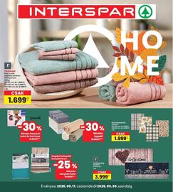 Interspar akciós újság hét 38 Oldal 24: Őszi asztalterítő €1.999,00, Törölköző €1.699,00