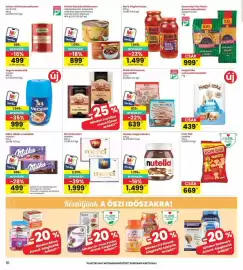 Interspar akciós újság hét 38 Oldal 10: SPAR sós kisperec, sós pálcika €639,00, Nutella mogyorókrém €1.499,00