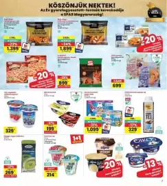 Interspar akciós újság hét 38 Oldal 7: Danone Actimel joghurtital €1.099,00, Zott Jogobella élőflórás joghurt €329,00