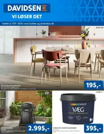 Davidsen tilbudsavis Side 1: Dyrup Væg 10 Ekstra Dækkende €395,00, Weber gasgrill o2800n €2.995,00