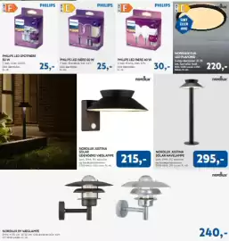 Davidsen tilbudsavis Side 18: Nordlux Justina solar havelampe €295,00, Philips led pære 60 w €25,00