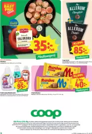 Coop reklamblad vecka 39 Sida 10: Scan Falukorv €35,00, Via/Comfort tvättmedel/sköljmedel €95,00