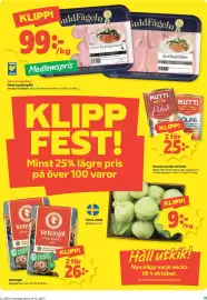 Coop reklamblad vecka 39 Sida 11: Vetemjöl €26,00, GuldFågeln kycklingbröstfilé €99,00