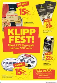 Coop reklamblad vecka 39 Sida 2: Zeta Parmigiano Reggiano €99,00, Verum yoghurtkvarg vanilj €22,00