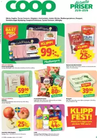 Coop reklamblad vecka 39 Sida 3: Arla Bregott €39,90, Röda äpplen €25,00
