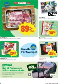 Coop reklamblad vecka 39 Sida 4: Kronfågel kycklinglårfile €62,90, Scan Falukorv €35,00