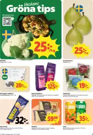 Coop reklamblad vecka 39 Sida 5: Löfbergs hela kaffebönor €125,00, Päron €25,00