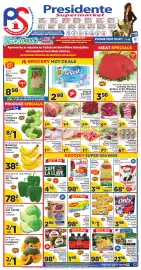 Presidente weekly ad week 38 Page 1: Green Cabbage €1,00, Waxed Green Pepper €0,78