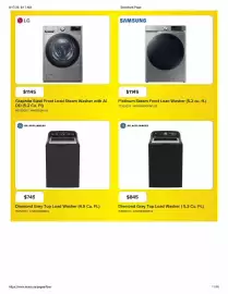 Leon's flyer Page 11: LG Graphite Steel Front Load Steam Washer with Al DD €1.145,00
