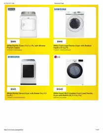 Leon's flyer Page 14: Maytag White Electric Dryer €695,00, Samsung White Electric Smart Dryer with Steam Dry €945,00