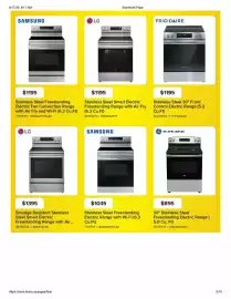 Leon's flyer Page 5: LG Stainless Steel Smart Electric Freestanding Range with Air Fry €1.195,00