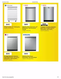Leon's flyer Page 7: Bosch Stainless Steel 300 Series 24" Dishwasher with Recessed Handle €895,00
