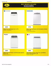 Leon's flyer Page 8: Whirlpool White Top Load Washer with Removable Agitator €895,00