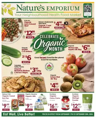 Nature's Emporium flyer (valid until 30-09)