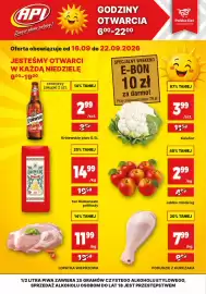 API MARKET gazetka tydzień 38 Strona 1: Podudzie z Kurczaka €7,99, Jabłka €2,99