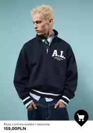 Bershka gazetka tydzień 38 Strona 2: Bluza z połową suwaka i naszywką €159,00