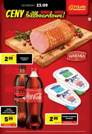 Gram Market gazetka tydzień 38 Strona 3: Twaróg Ulubiony chudy Polmlek €2,99, Napój gazowany Coca-Cola Zero €5,99