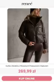 Renee magazyn tydzień 38 Strona 7: Kurtka z ekoskóry z pikowanymi przeszyciami i kapturem Reneé €269,99