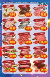 Tabloide Costa Atacadão Página 2: Costela traseira ou dianteira bovina kg €17,99, Acém bovino com osso kg €18,99
