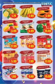 Tabloide Costa Atacadão Página 3: Mandioca alimentos cerrado €5,99, Melancia união €15,99