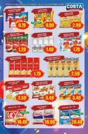 Tabloide Costa Atacadão Página 4: Macarrão espaguete n° 8 sêmola cristal €2,59, Mistura culinária triangulo tp 200g €1,79
