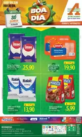 Folheto Atacadão Página 1: Maratá - achocolatado em pó €5,99, Italac - leite em pó integral €13,90