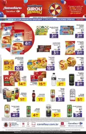 Folheto Carrefour semana 38 Página 9: Pizza Perdigão Sabores €14,99, Energético Monster Sabores, Lata €8,99