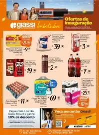Encarte Giassi Supermercados semana 38 Página 1: Papel Higiênico Duetto Folha Tripla 20m ou Folha Dupla 30m €18,98