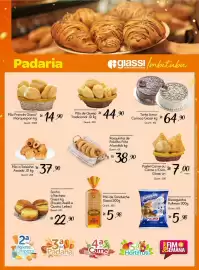 Encarte Giassi Supermercados semana 38 Página 4: Pão Francês Giassi/ Marquespan €14,90, Pão de Queijo Tradicional JD €44,90