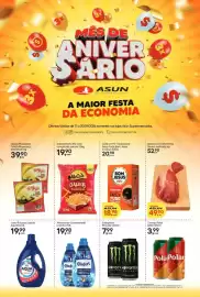 Encarte Asun Página 1: Café em Pó Tradicional/Extra Forte Bom Jesus €18,98, Batata palito mccain classicas tradicional €19,90
