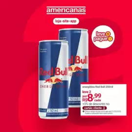 Encarte Lojas Americanas Página 2: Red bull - energético €8,99