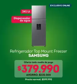 Catálogo Tottus Página 9: Samsung - refrigerador top mount freezer €379.990,00