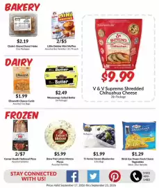 Woodman's weekly ad week 38 Page 4: TJ Farms Frozen Blueberries €1,99, Birds Eye Steam Fresh Classic Vegetables €1,29
