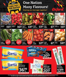 Oxford Freshmarket catalogue Page 2: Forest Mushrooms €15,99, Packham Pears €13,99