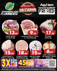 Catálogo Supermercados Fluminense Página 3: Picanha Suína Kg €17,99, Carré Suíno c/ Osso €13,95